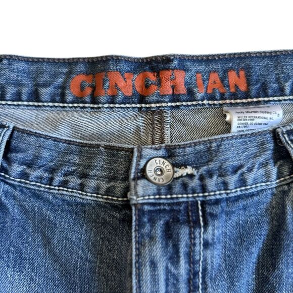 Cinch Ian Slim Bootcut Blue Jeans Western Cowboy Men’s Sz 40x34 - Picture 4 of 12